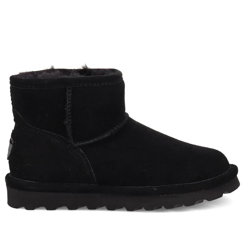 Soft, Faux-Fur-Lined Ankle Boots - EDNB40036 / 326 897 - Black