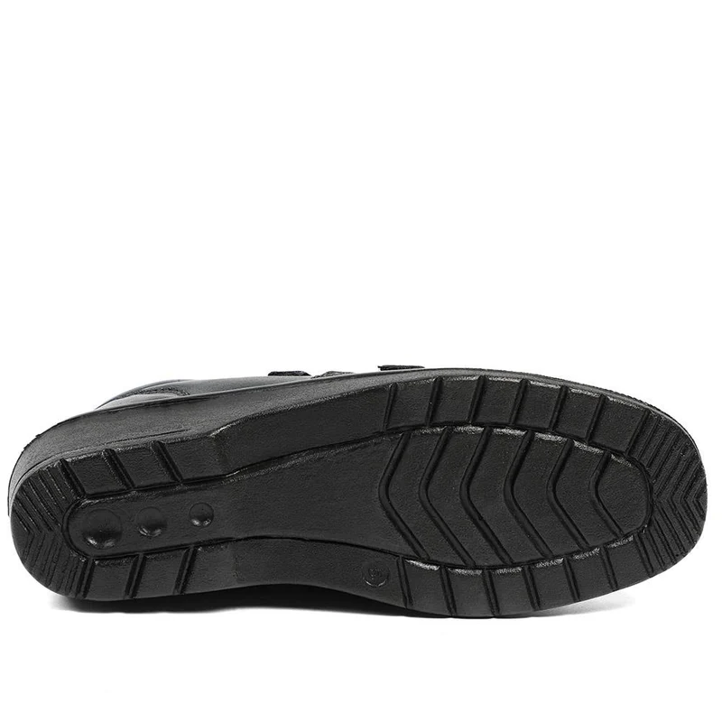Wide Fit Leather Adjustable Fit Shoes - RAJA42001 / 328 599 - Navy