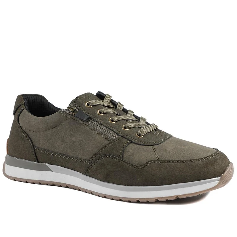 Lace Up Trainer with Grip Sole - GANG42005 / 327 859 - Khaki