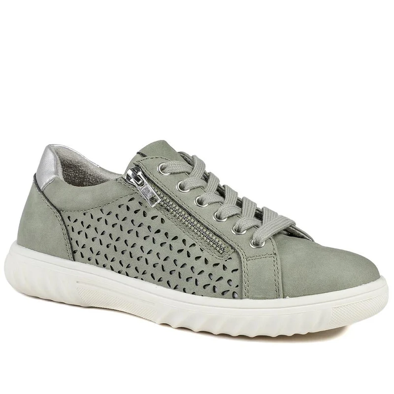 Casual Breathable Zip Trainers - WBINS43091 / 329 174
