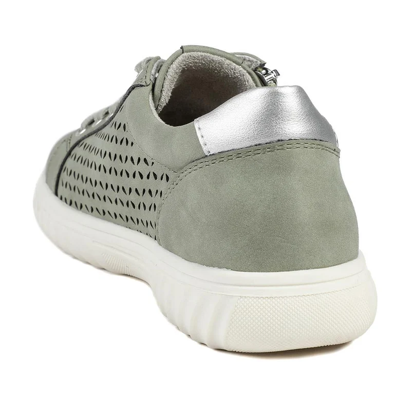 Casual Breathable Zip Trainers - WBINS43091 / 329 174 - Sage