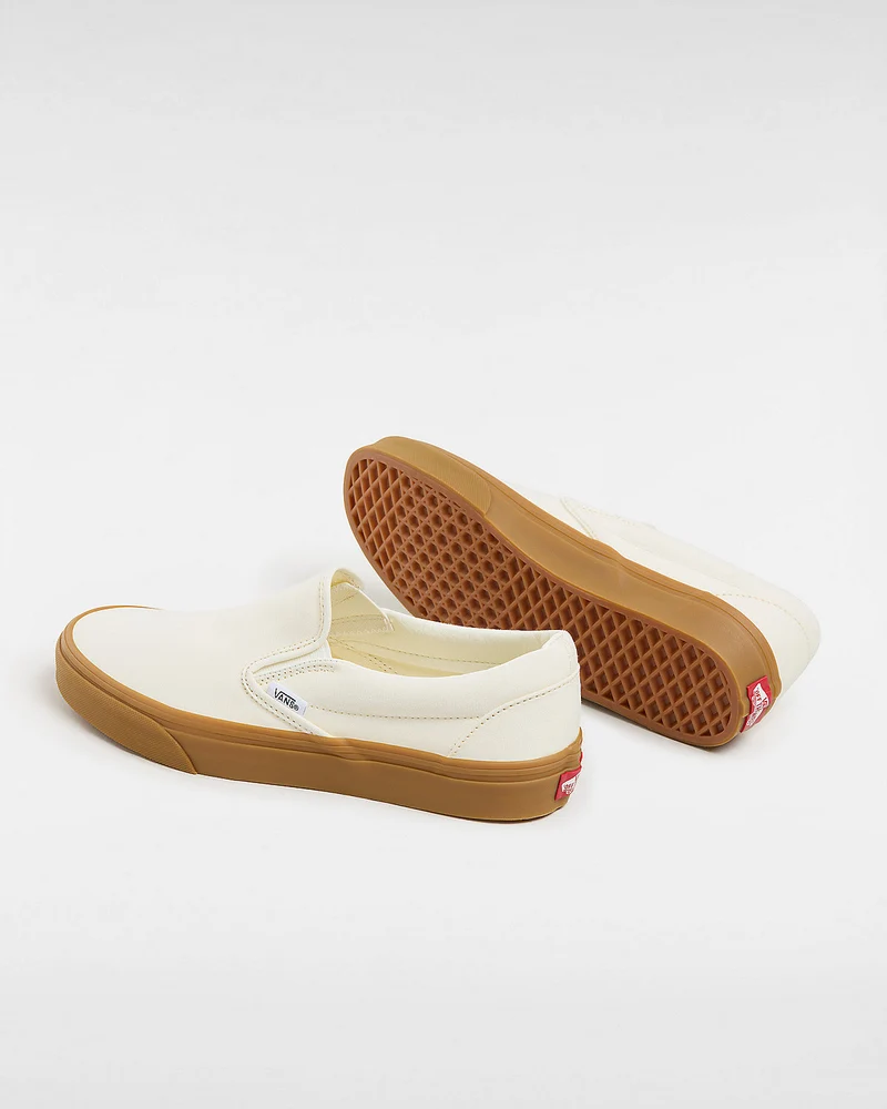 VANS Klassische Unisex-Slip-On-Sneaker – Marshmallow/Gummi