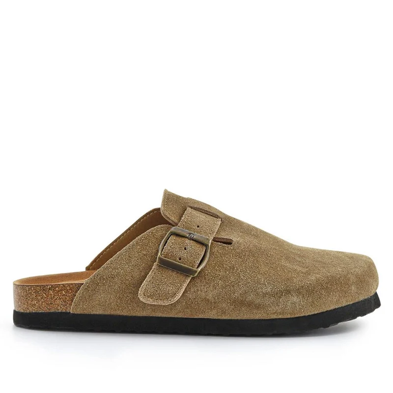 Lightweight Leather Clogs - WBINS41094 / 327 311 - Khaki