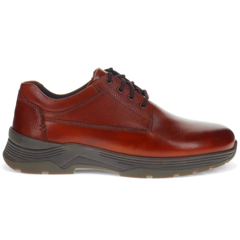 Casual Leather Lace-Up Shoes - ALFREDO / 325 810 - Cognac