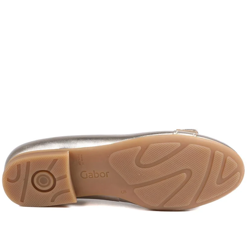 Gabor Leather Ballet Pumps - GAB43000 / 328 666 - Gold