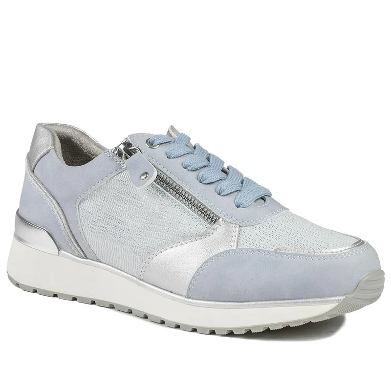 Wide Fit Zip & Lace Cushioned Trainers - WBINS43074 / 329 139