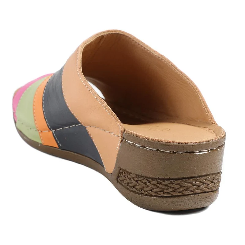 Slip On Peep Toe Mules - AS43003 / 329 252 - Multi