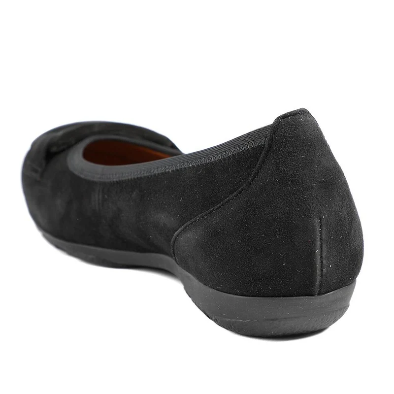 Gabor Raven Leather Ballet Pumps - GAB42025 / 329 523 - Black