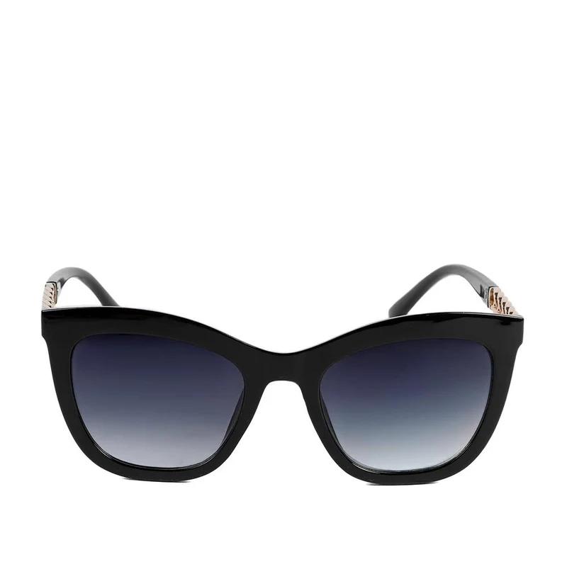 Cat Eye Sunglasses with Gold Chain Detail - RICH43001 / 329 023 - Black