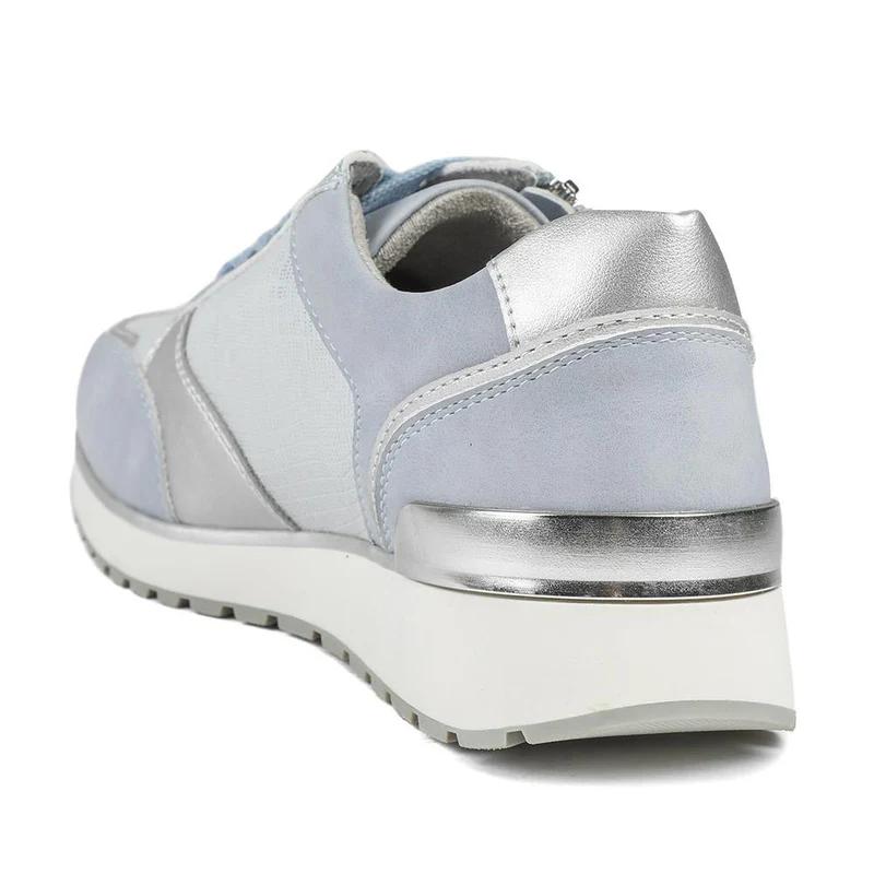Wide Fit Zip & Lace Cushioned Trainers - WBINS43074 / 329 139 - Blue