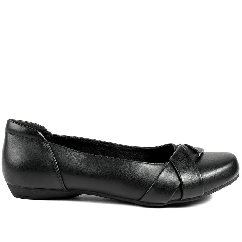 Wide Fit Comfort Ballet Flats - WBINS43067 / 329 024 - Black