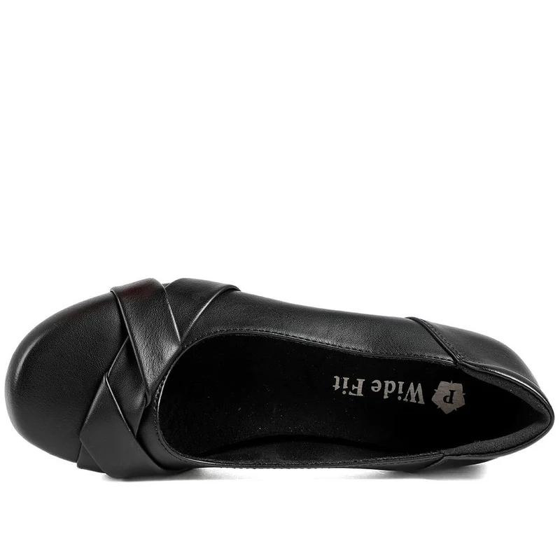 Wide Fit Comfort Ballet Flats - WBINS43067 / 329 024 - Black