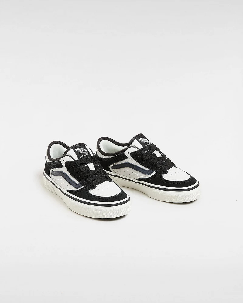 VANS Rowley-Turnschuhe für Kinder – Blanc De Blanc / Schwarz