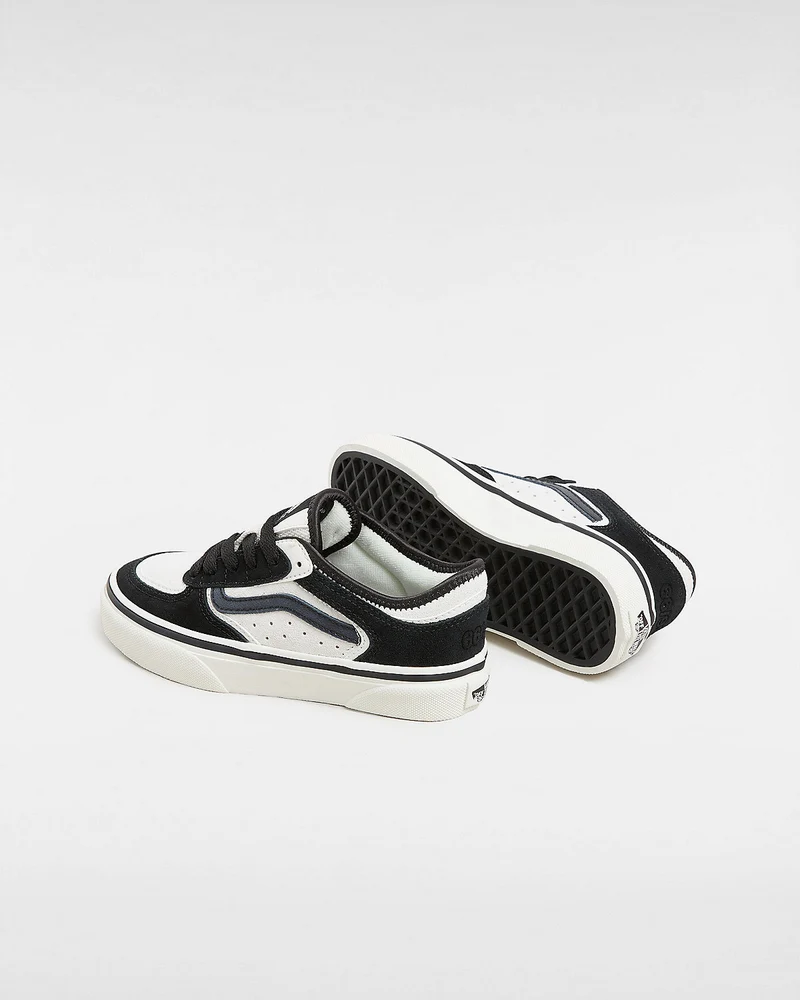 VANS Rowley-Turnschuhe für Kinder – Blanc De Blanc / Schwarz