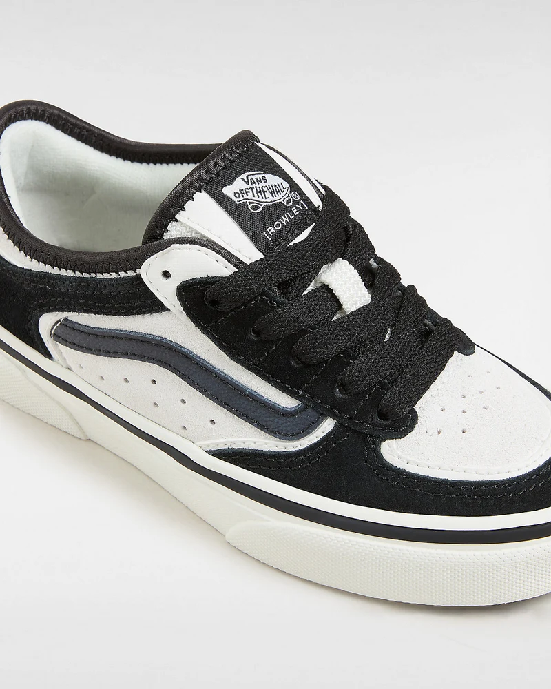 VANS Rowley-Turnschuhe für Kinder – Blanc De Blanc / Schwarz