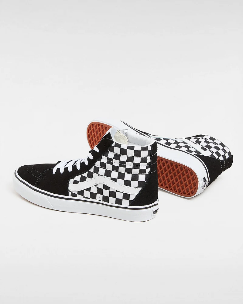 VANS Unisex Sk8-Hi Checkerboard-Turnschuhe – Schwarz / Weiß