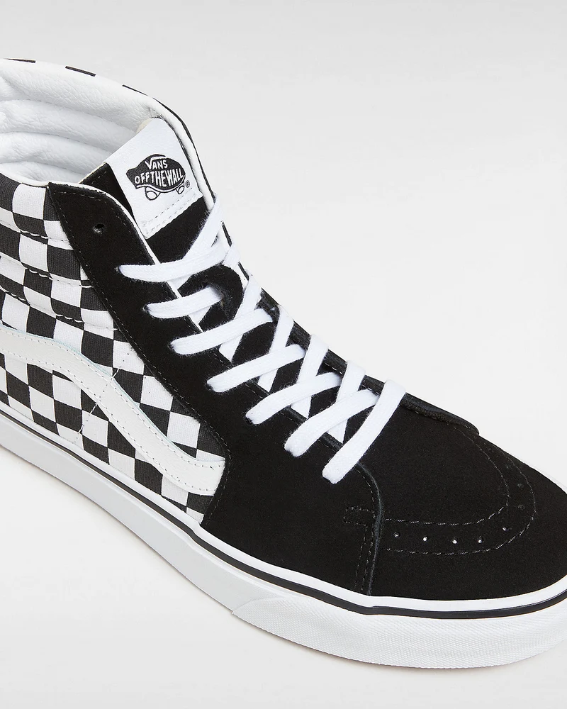 VANS Unisex Sk8-Hi Checkerboard-Turnschuhe – Schwarz / Weiß