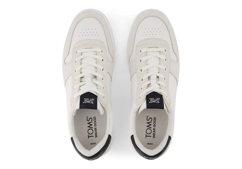 TOMS TRVL Lite Leder-Sneaker für Herren - Weiß / Schwarz