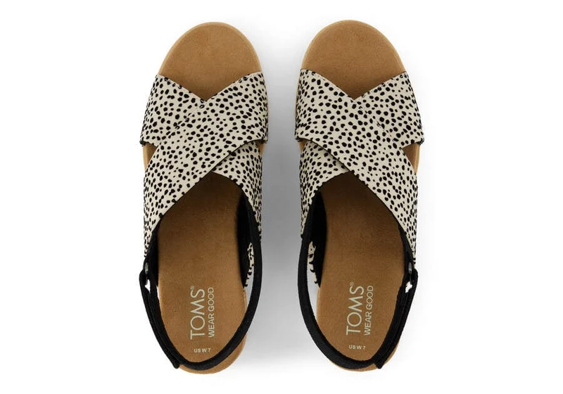 TOMS Diana Crossover-Keilsandalette für Damen - Mini Cheetah