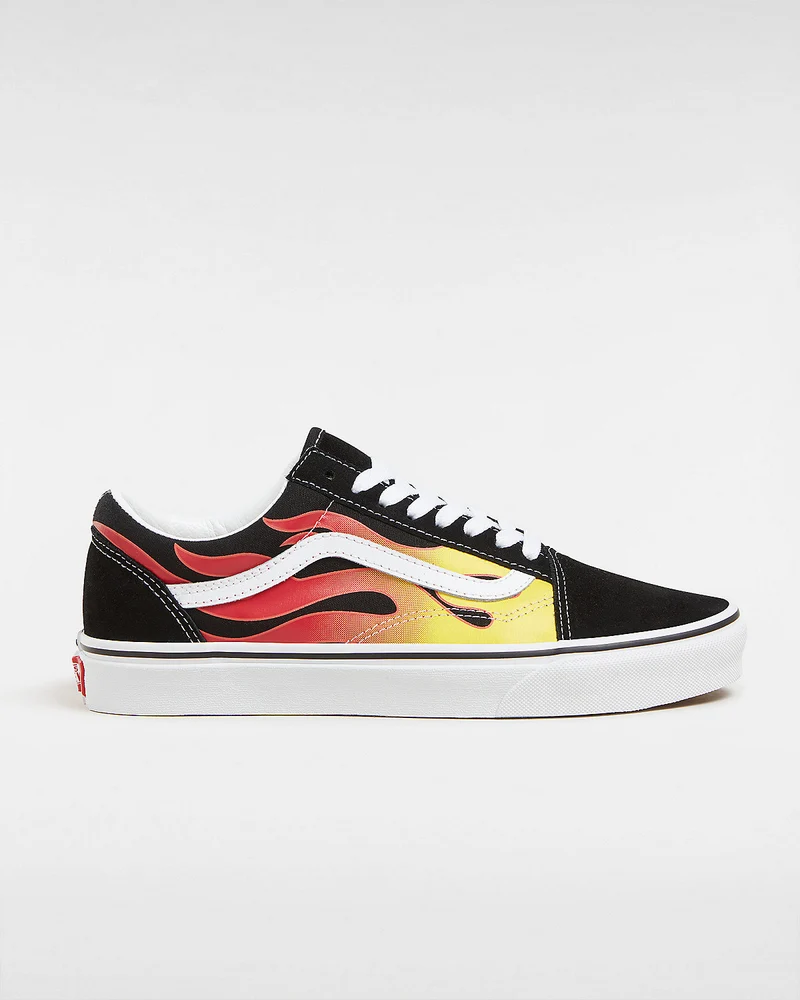 VANS Unisex Old Skool Flame Trainer – Schwarz / Weiß