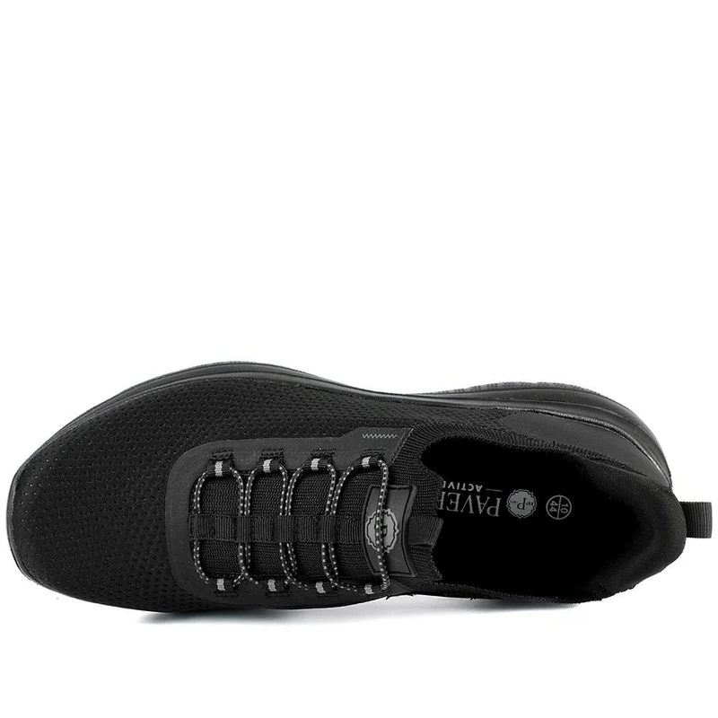 Easy Step In Wide Fit Memory Foam Lace Up Trainers - BOJIE43000 / 328 888 - Black