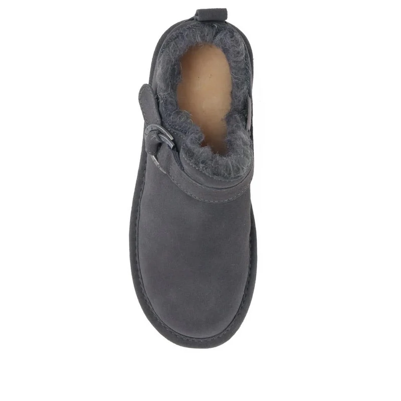 Soft Buckle-Detailed Ankle Boots - EDNB40030 / 326 895 - Grey