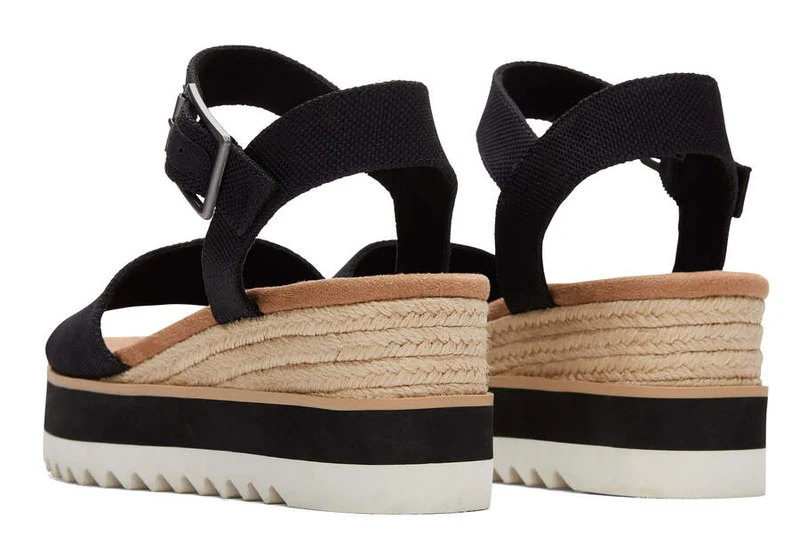 TOMS Diana – Weite Keilsandalette für Damen - Schwarz
