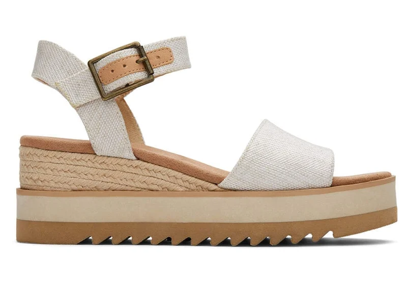 TOMS Diana – Weite Keilsandalette für Damen - Natur