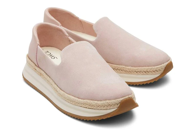 TOMS Jocelyn Espadrille-Sneakers aus Wildleder für Damen - Rosa
