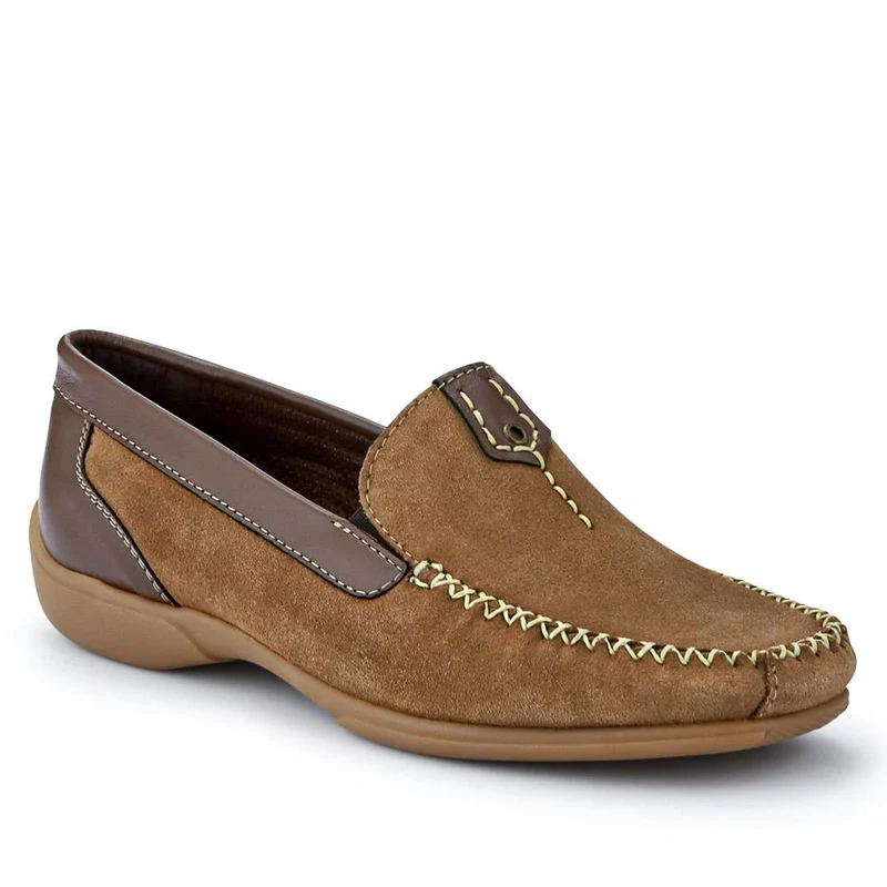 Leather Moccasins - CONT39003 / 325 242 - Beige-Brown