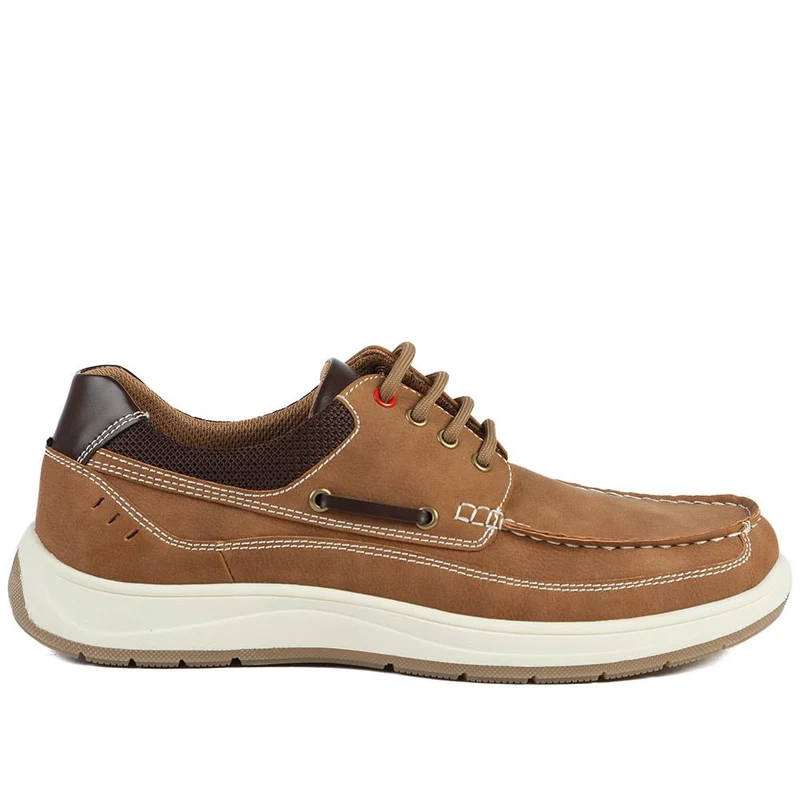 Wide Fit Lightweight Lace Up Shoes - CHANG43000 / 328 832 - Tan