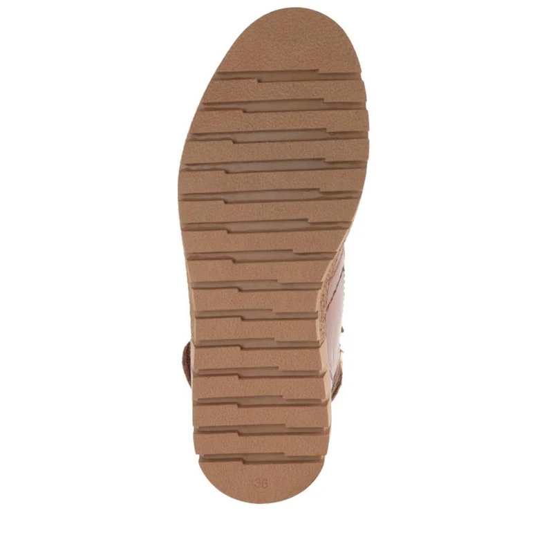 Faux-Fur-Lined Leather Boots - TEJ40007 / 326 419 - Tan