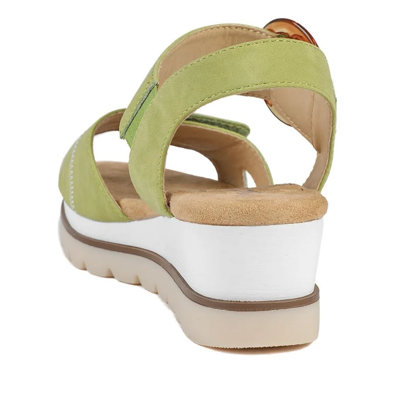 Comfortable Wedge Heel Sandals - WBINS35128 / 321 724 - Lime