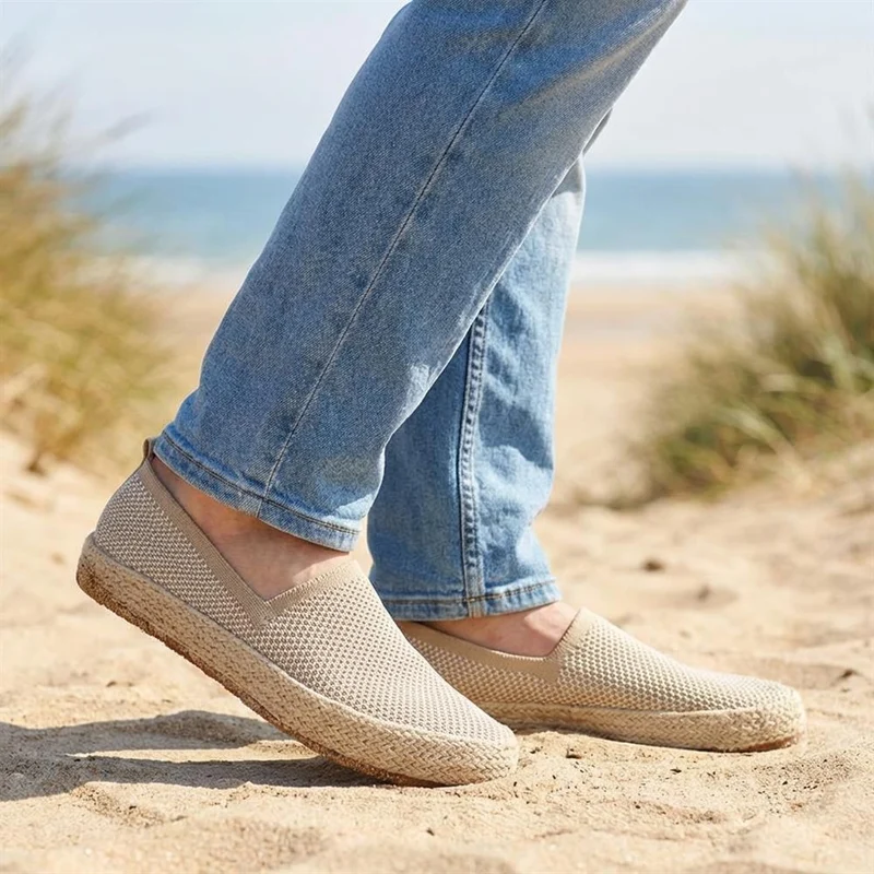 Breathable Slip-On Espadrilles - XIAM41013 / 326 923 - Beige