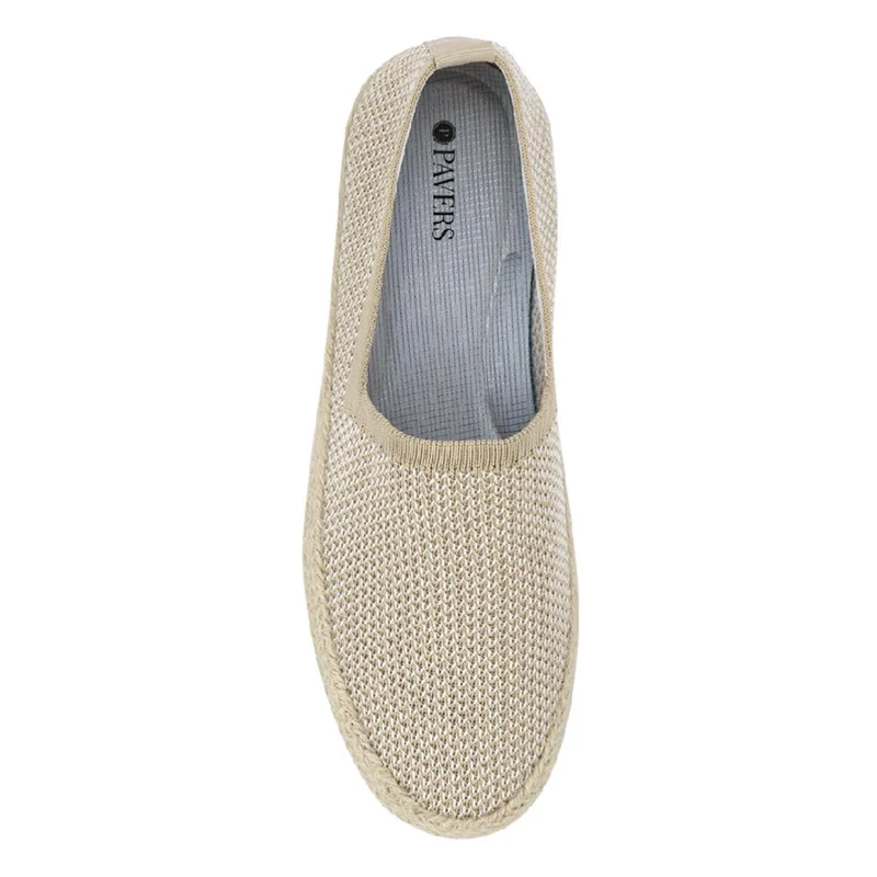 Breathable Slip-On Espadrilles - XIAM41013 / 326 923 - Beige