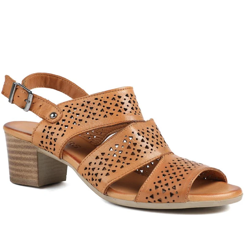 Fashionable Leather Sandals - VITAS43000 / 329 416 - Tan