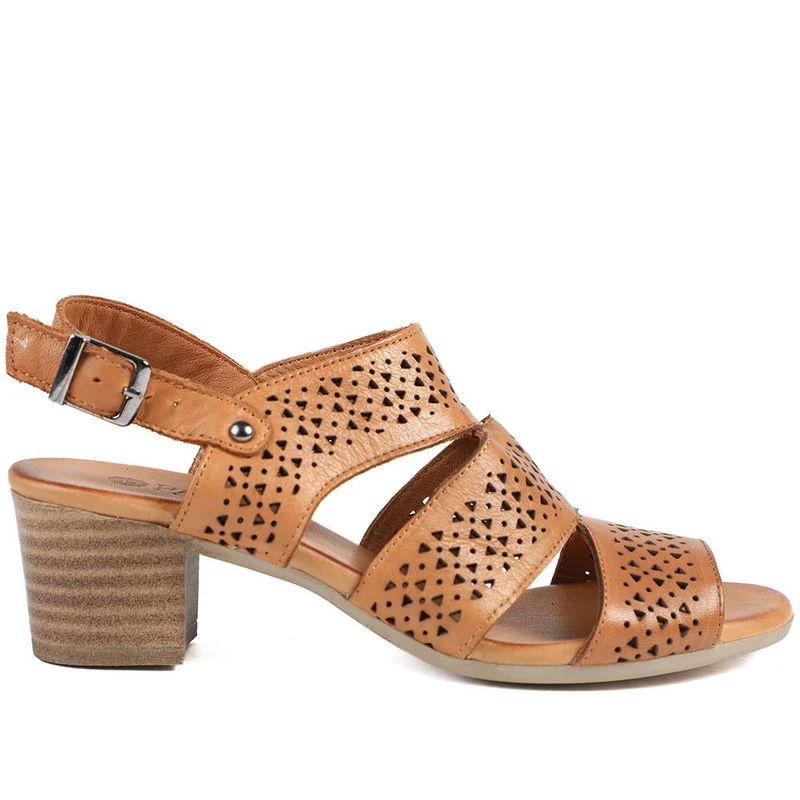 Fashionable Leather Sandals - VITAS43000 / 329 416 - Tan