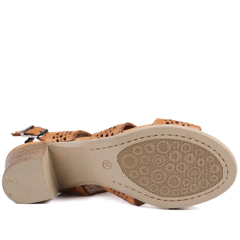 Fashionable Leather Sandals - VITAS43000 / 329 416 - Tan