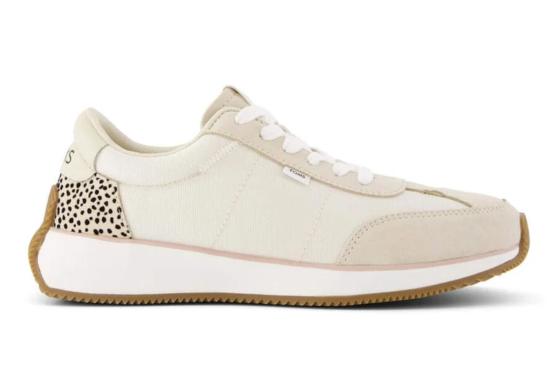 TOMS Wyndon Natural Mini Cheetah Sneaker für Damen - Off-White