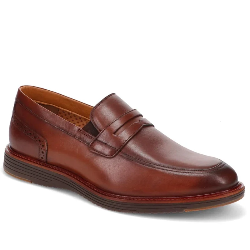 Leather Penny Slip-On Shoes - PERFO40009 / 326 144 - Brown