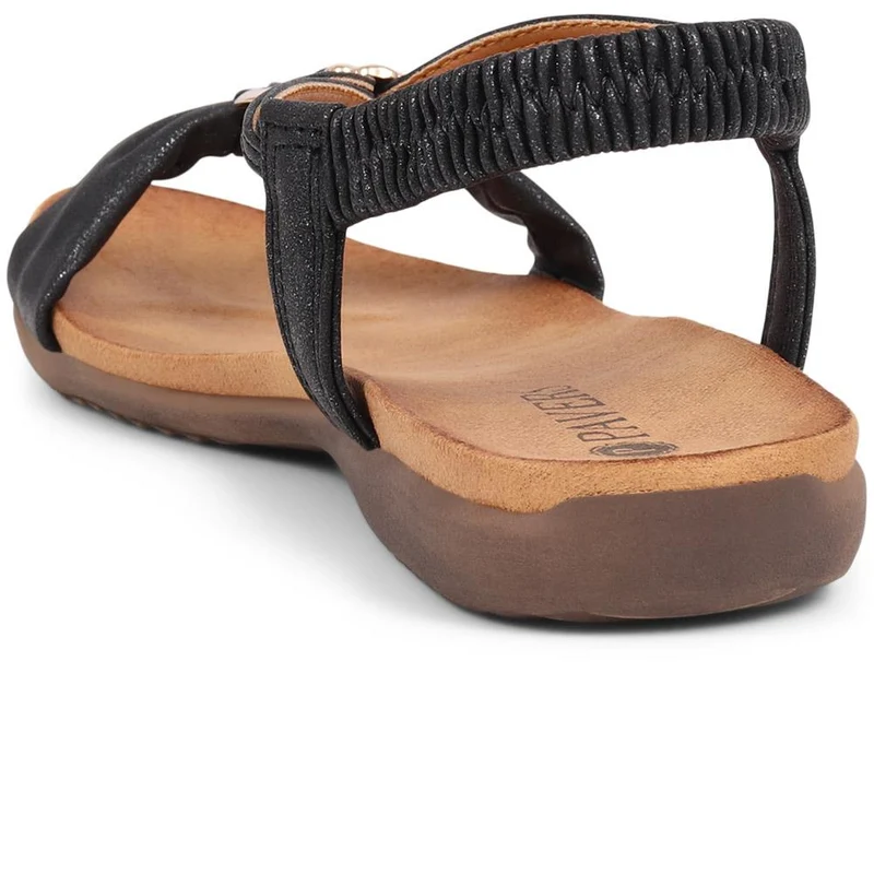 Flat Strappy Sandals - BAIZH29006 / 314 963 - Black