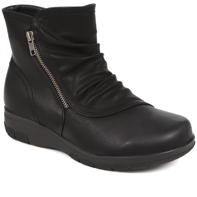 Extra-Wide Fit Smart Ankle Boots - WINFREY / 324 198 - Black