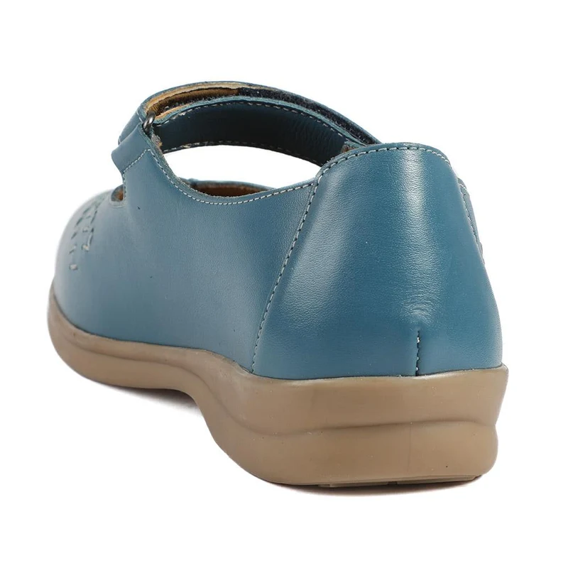 Extra-Wide Leather Mary Janes - TANTA / 327 206 - Denim