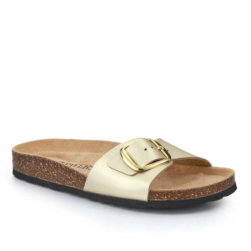 All-Leather Slip-On Mules - PATRI39014 / 326 634 - Gold