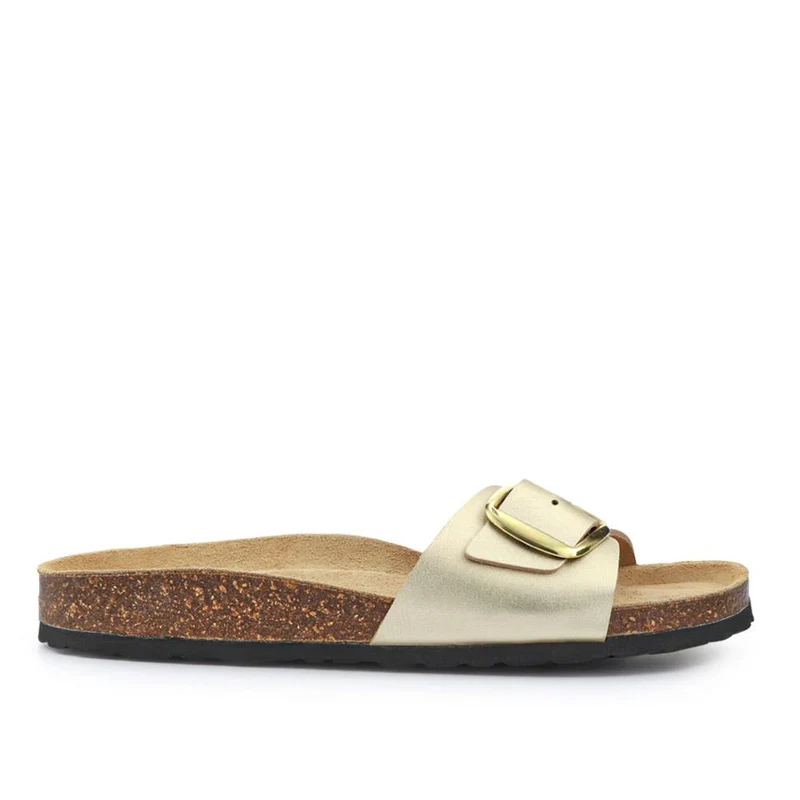 All-Leather Slip-On Mules - PATRI39014 / 326 634 - Gold