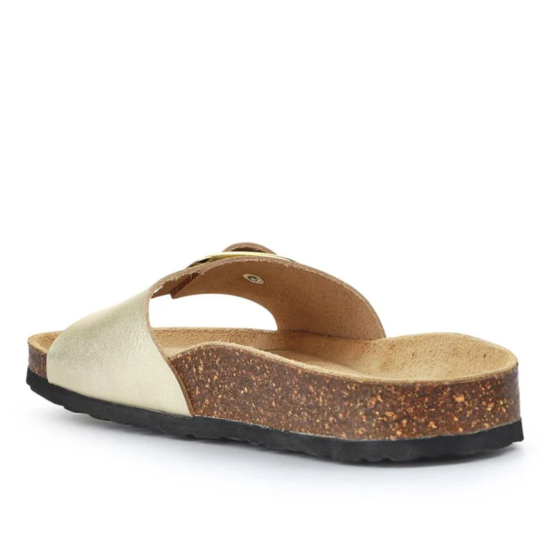 All-Leather Slip-On Mules - PATRI39014 / 326 634 - Gold
