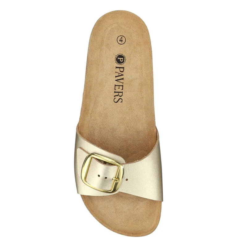 All-Leather Slip-On Mules - PATRI39014 / 326 634 - Gold