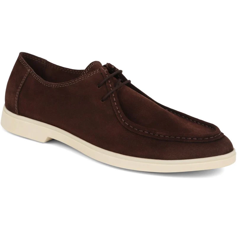 Lace-Up Leather Loafers - JFOOT39009 / 325 150 - Brown