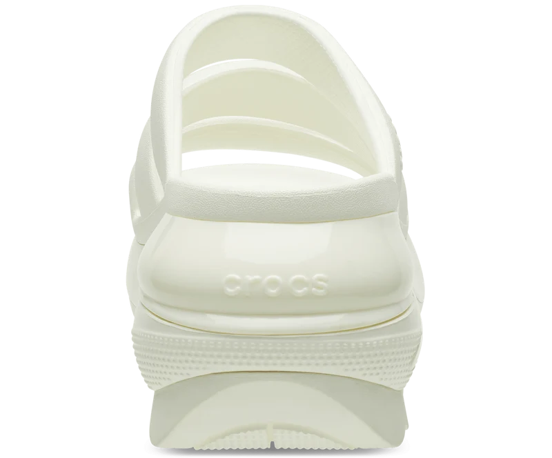 Crocs Unisex Classic Mega Crush Sandale mit Dreifachriemen - Kreide