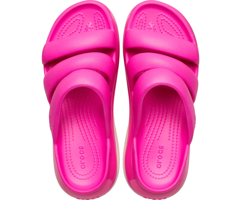 Crocs Unisex Classic Mega Crush Sandale mit Dreifachriemen - Pink Crush